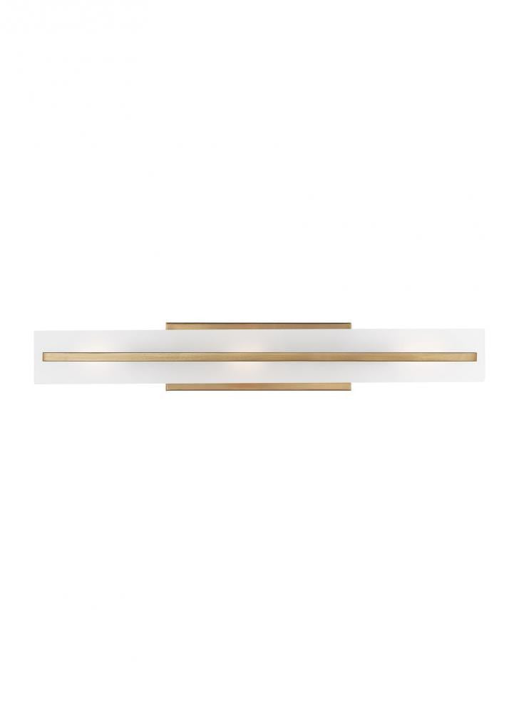 Visual Comfort Studio Dex Large 3 Light Bath Wall Sconce Satin Brass