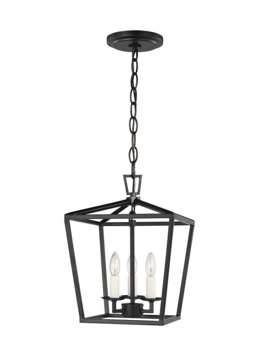Visual Comfort Studio Dianna 3 Light LED Mini Lantern Midnight Black