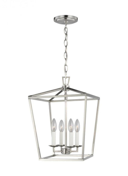 Visual Comfort Studio Dianna 4 Light LED Small Lantern Brushed Nickel