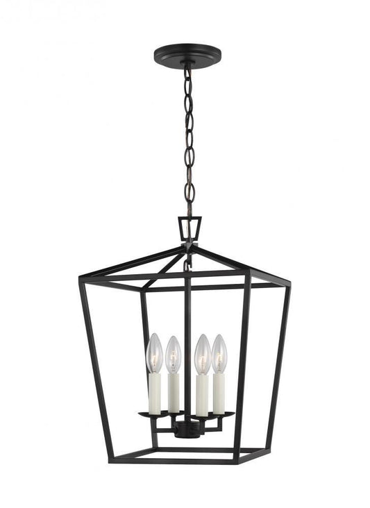 Visual Comfort Studio Dianna 4 Light LED Small Lantern Midnight Black