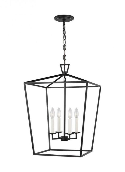 Visual Comfort Studio Dianna 4 Light Medium LED Lantern Midnight Black