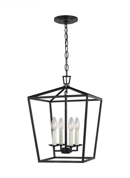 Visual Comfort Studio Dianna 4 Light Small Lantern Midnight Black
