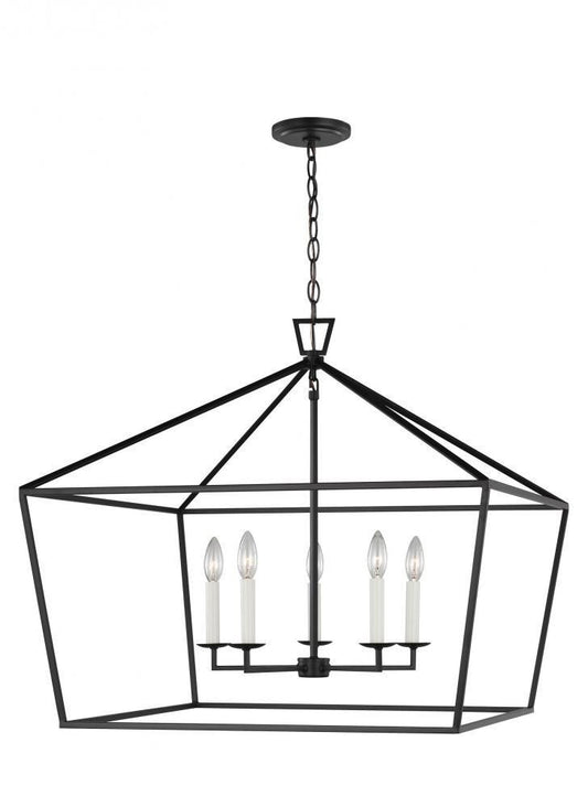 Visual Comfort Studio Dianna 5 Light Wide LED Lantern Midnight Black