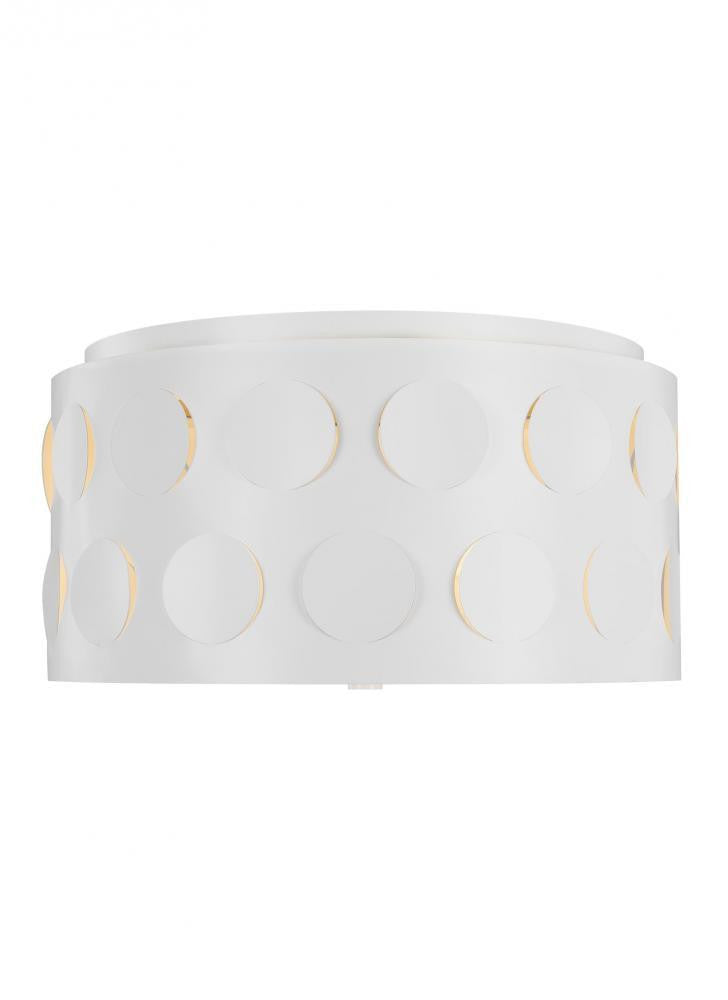 Visual Comfort Studio Dottie 3 Light Medium Flush Mount Matte White