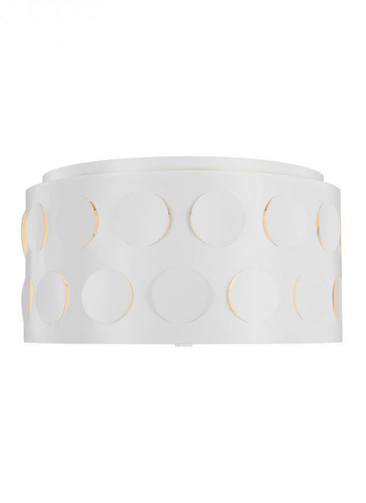 Visual Comfort Studio Dottie 3 Light Medium Flush Mount Matte White
