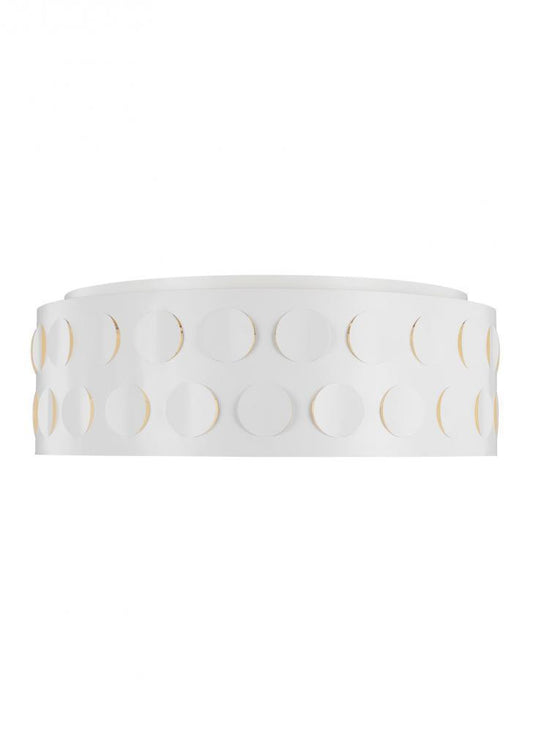 Visual Comfort Studio Dottie 4 Light Large Flush Mount Matte White