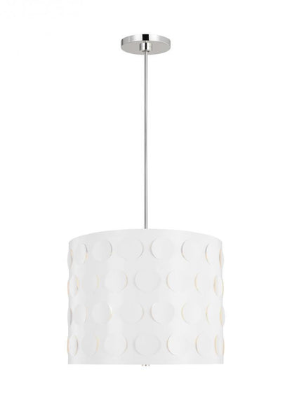 Visual Comfort & Co. Studio Collection Dottie Pendant, 3-Light, Polished Nickel, Etched Shade, 20.25"W (KSP1003PN 706X1A5)