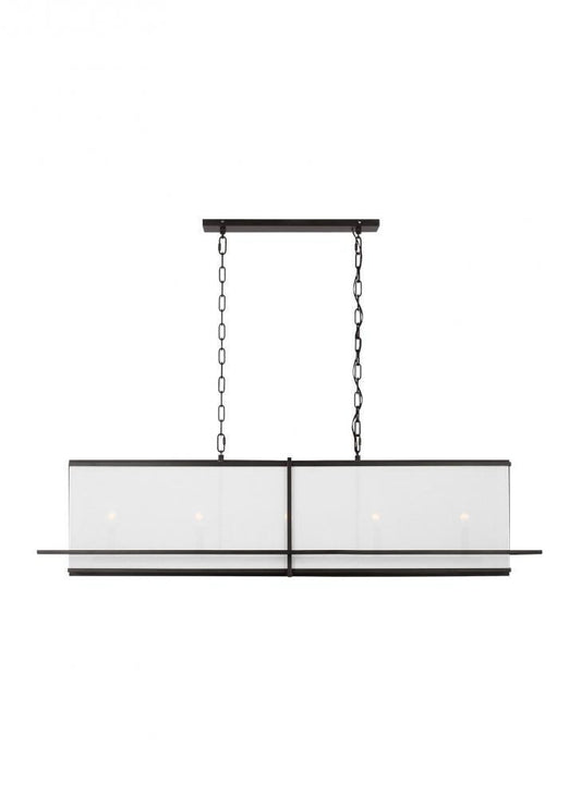 Visual Comfort Studio Dresden Large Linear Chandelier Aged Iron