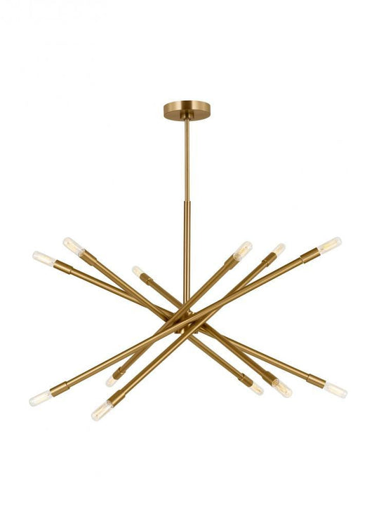 Visual Comfort Studio Eastyn 12 Light Large Chandelier Burnished Brass