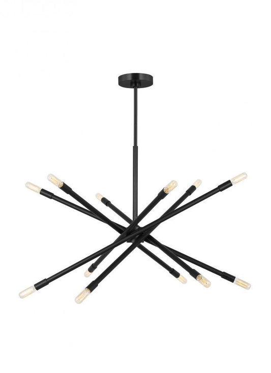 Visual Comfort Studio Eastyn 12 Light Large Chandelier Midnight Black