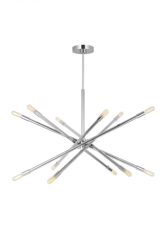 Visual Comfort Studio Eastyn 12 Light Large Chandelier Polished Nickel