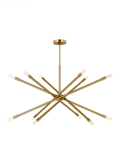 Visual Comfort Studio Eastyn 12 Light Extra Large Chandelier Burnished Brass