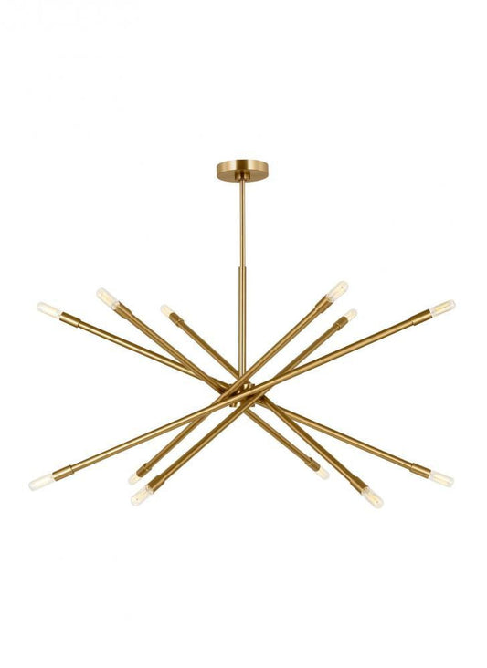 Visual Comfort Studio Eastyn 12 Light Extra Large Chandelier Burnished Brass
