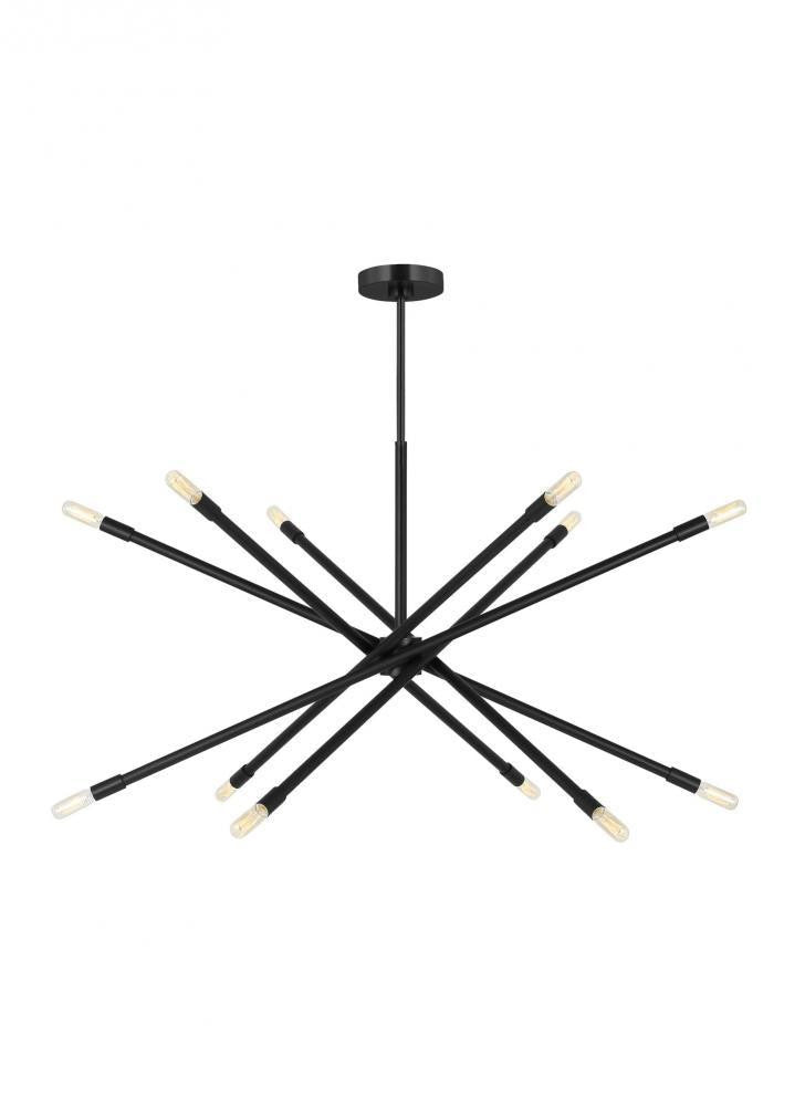 Visual Comfort Studio Eastyn 12 Light Extra Large Chandelier Midnight Black