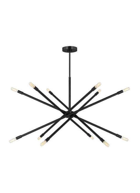 Visual Comfort Studio Eastyn 12 Light Extra Large Chandelier Midnight Black