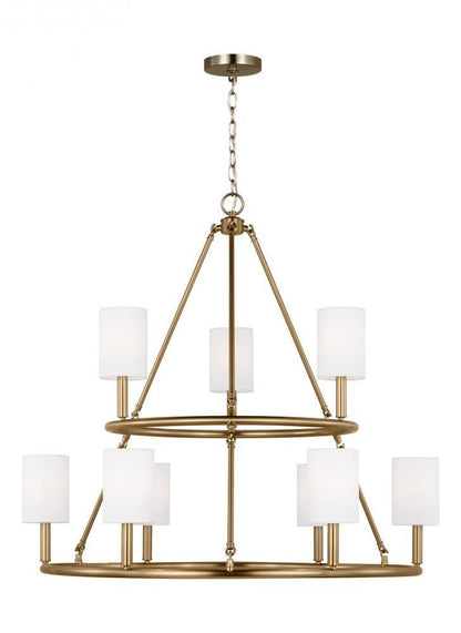Visual Comfort Studio Egmont 9 Light Extra Large Chandelier Satin Brass