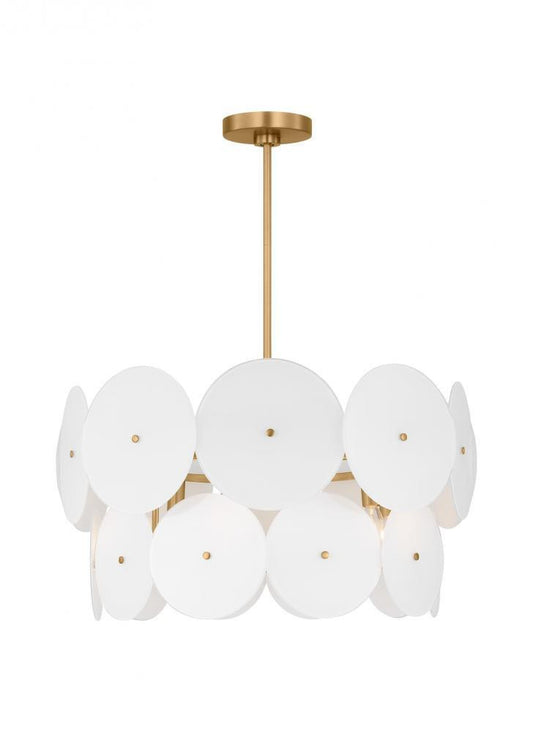 Visual Comfort Studio Emery 6 Light Medium Chandelier Burnished Brass