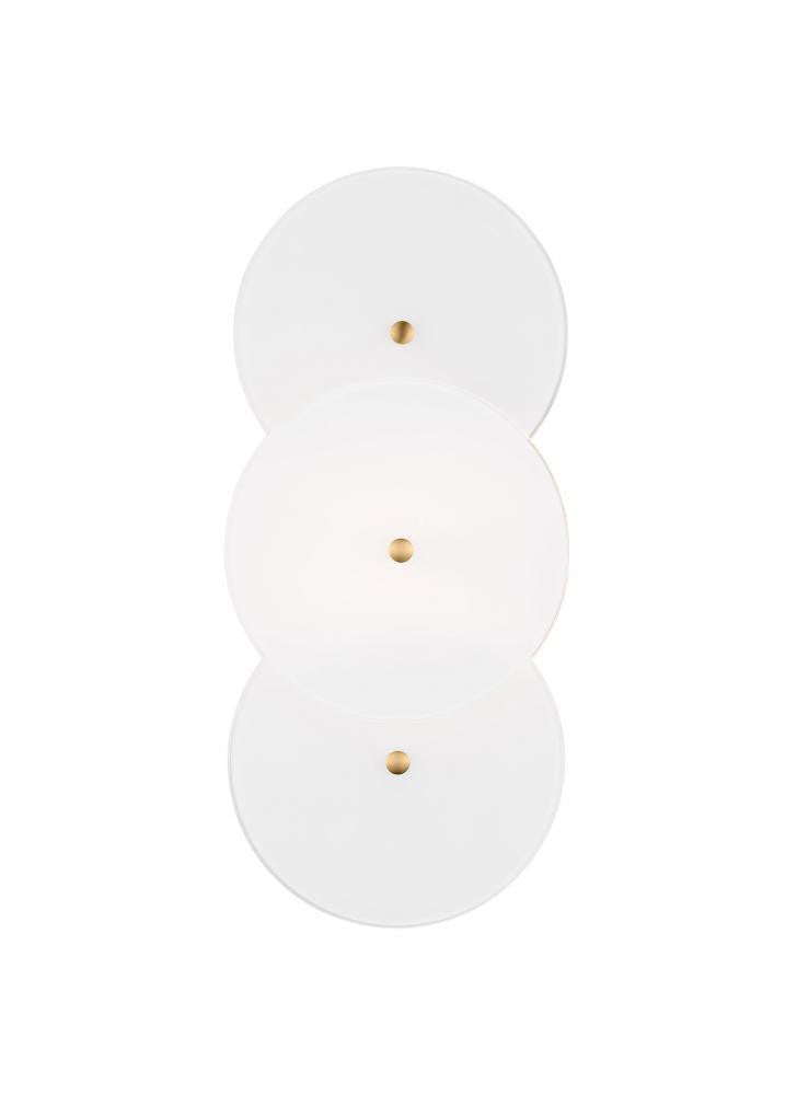Visual Comfort Studio Emery 2 Light Wall Sconce Burnished Brass