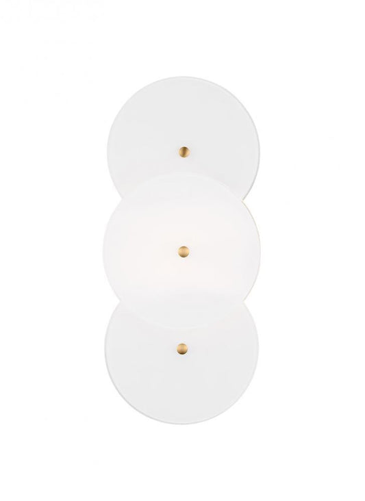 Visual Comfort Studio Emery 2 Light Wall Sconce Burnished Brass
