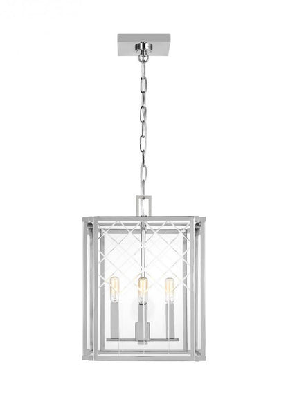 Visual Comfort Studio Erro 4 Light Small Lantern Polished Nickel