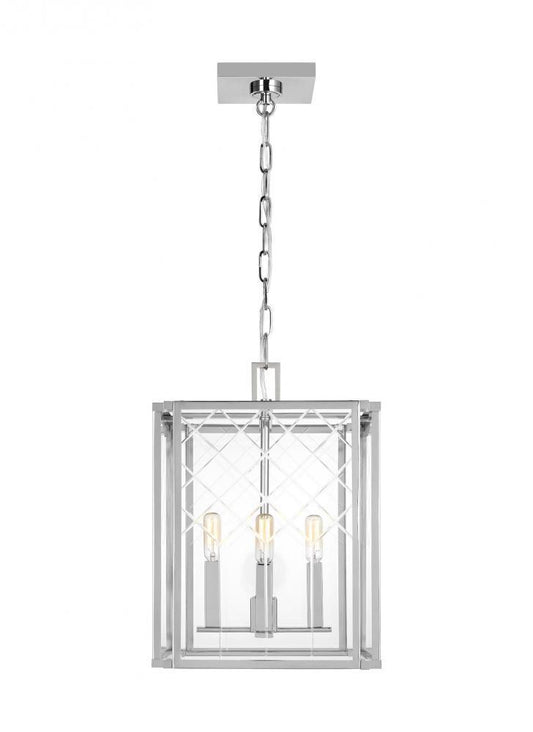 Visual Comfort Studio Erro 4 Light Small Lantern Polished Nickel
