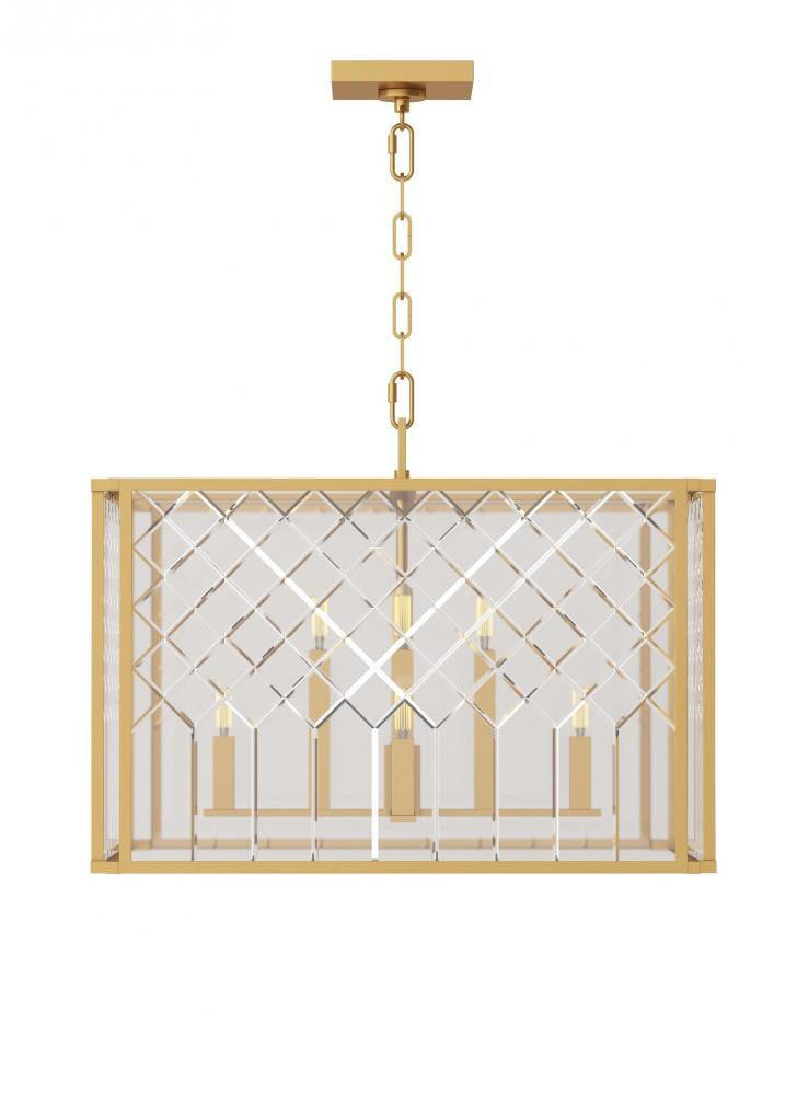 Visual Comfort Studio Erro 8 Light Large Chandelier Polished Nickel