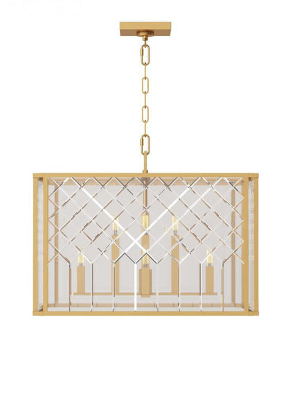 Visual Comfort Studio Erro 8 Light Large Chandelier Polished Nickel