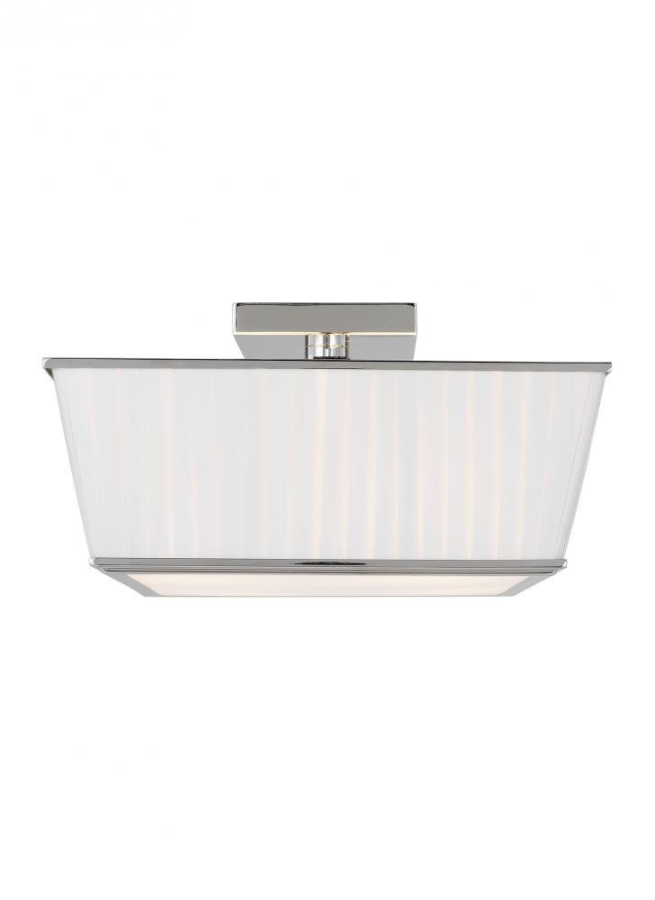 Visual Comfort Studio Esther 4 Light Flush Mount Polished Nickel