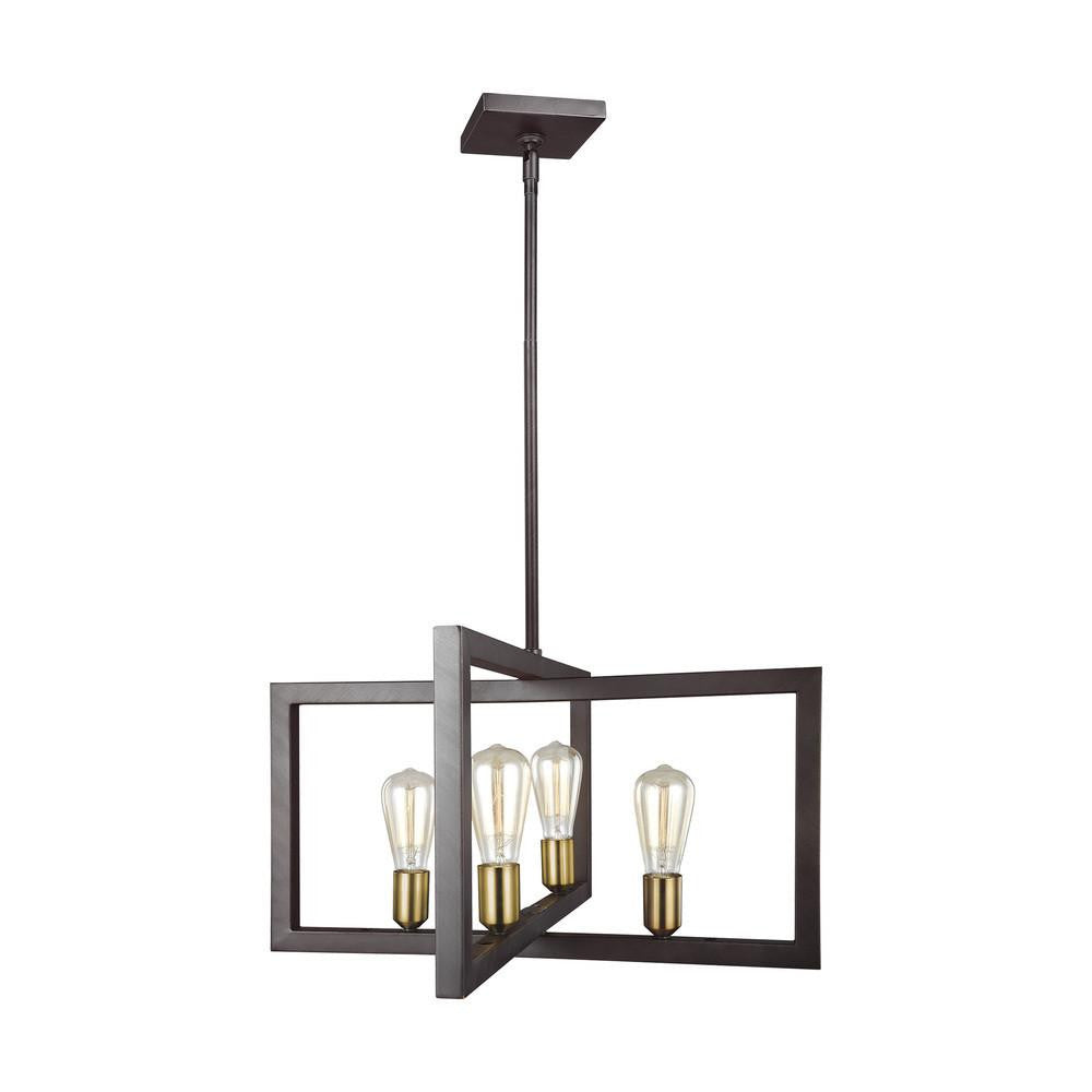 Visual Comfort Studio Finnegan 4 Light Large Lantern New World Bronze