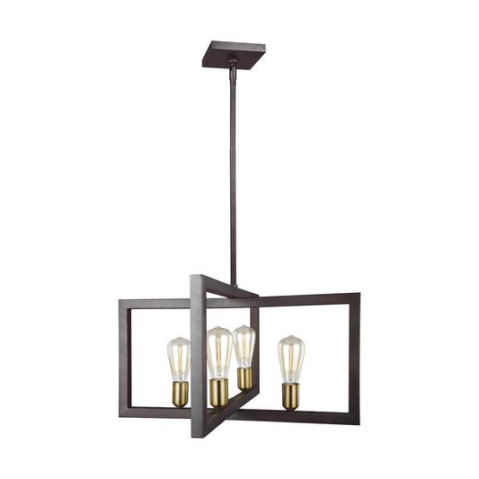 Visual Comfort Studio Finnegan 4 Light Large Lantern New World Bronze