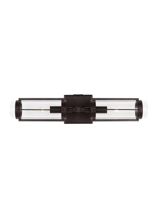 Visual Comfort Studio Flynn 2 Light Linear Wall Sconce Aged Iron