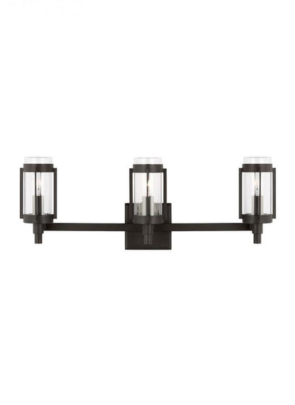Visual Comfort Studio Flynn 3 Light Vanity Light Aged Iron