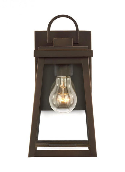 Visual Comfort Studio Founders Small Outdoor Wall Lantern Antique Bronze