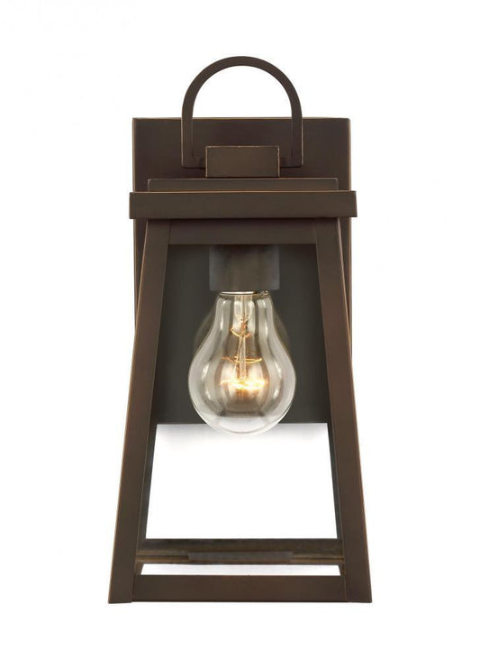Visual Comfort Studio Founders Small Outdoor LED Wall Lantern Antique Bronze