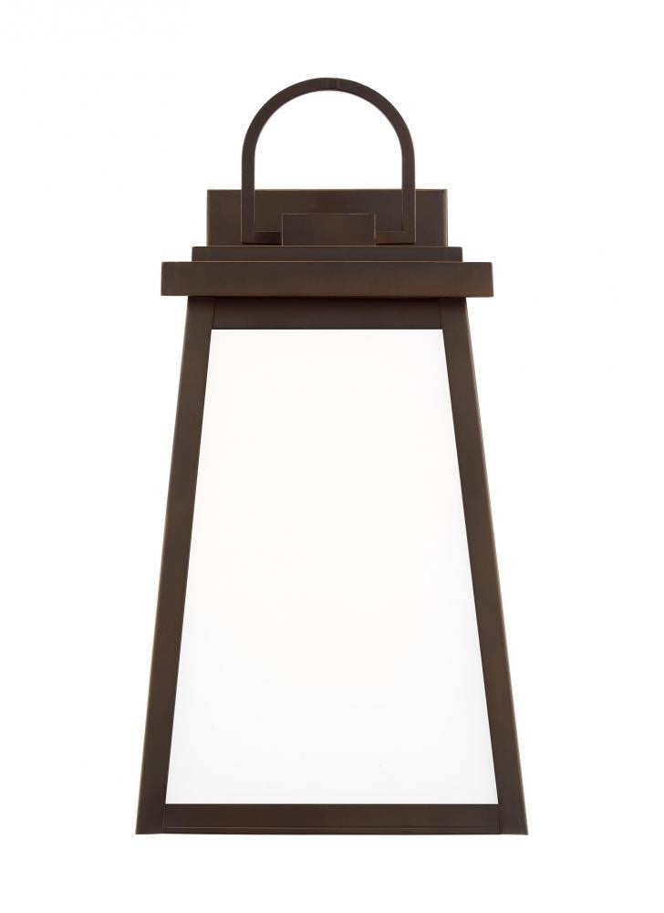 Visual Comfort Studio Founders Medium Outdoor LED Wall Lantern Antique Bronze