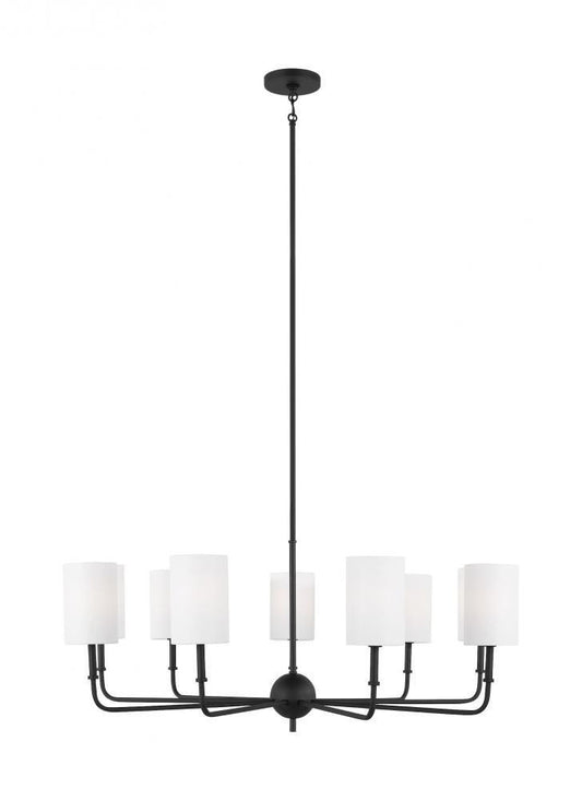 Visual Comfort Studio Foxdale 9 Light LED Chandelier Midnight Black