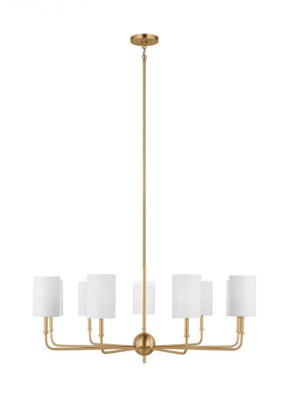 Visual Comfort Studio Foxdale 9 Light LED Chandelier Satin Brass