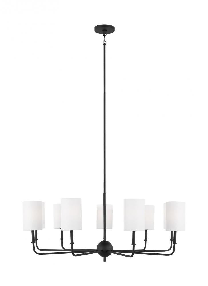 Visual Comfort Studio Foxdale 9 Light Chandelier Midnight Black