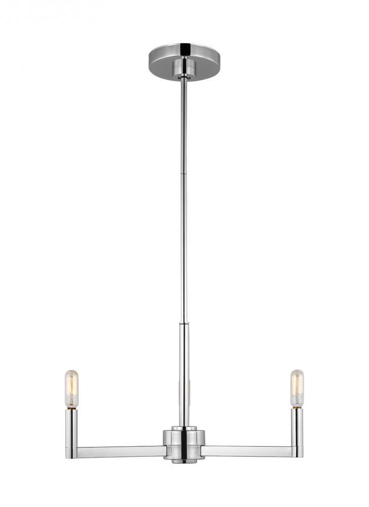 Visual Comfort Studio Fullton 3 Light LED Chandelier Chrome