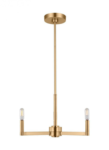 Visual Comfort Studio Fullton 3 Light LED Chandelier Satin Brass