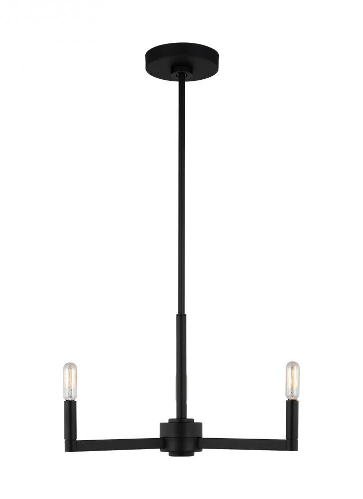 Visual Comfort Studio Fullton 3 Light Chandelier Midnight Black