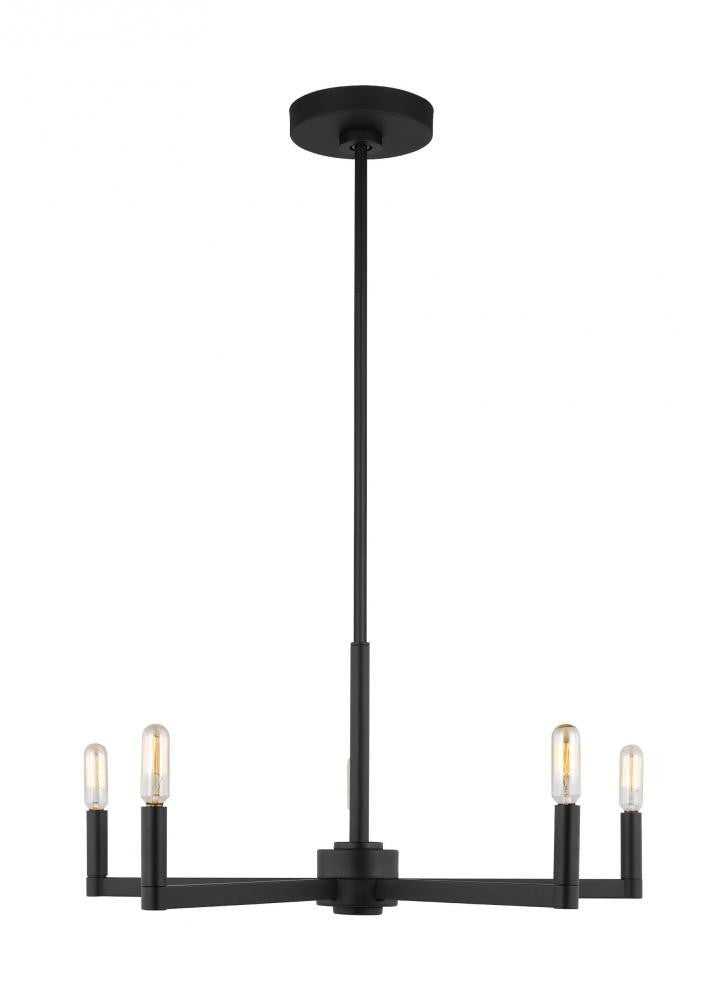 Visual Comfort Studio Fullton 5 Light Chandelier Midnight Black