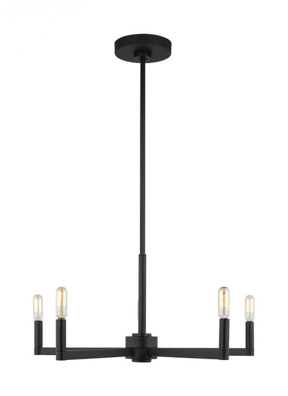 Visual Comfort Studio Fullton 5 Light Chandelier Midnight Black