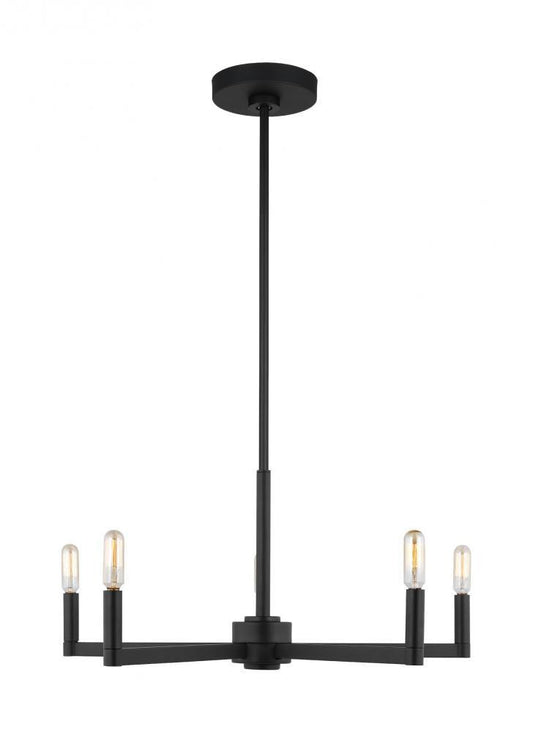 Visual Comfort Studio Fullton 5 Light Chandelier Midnight Black