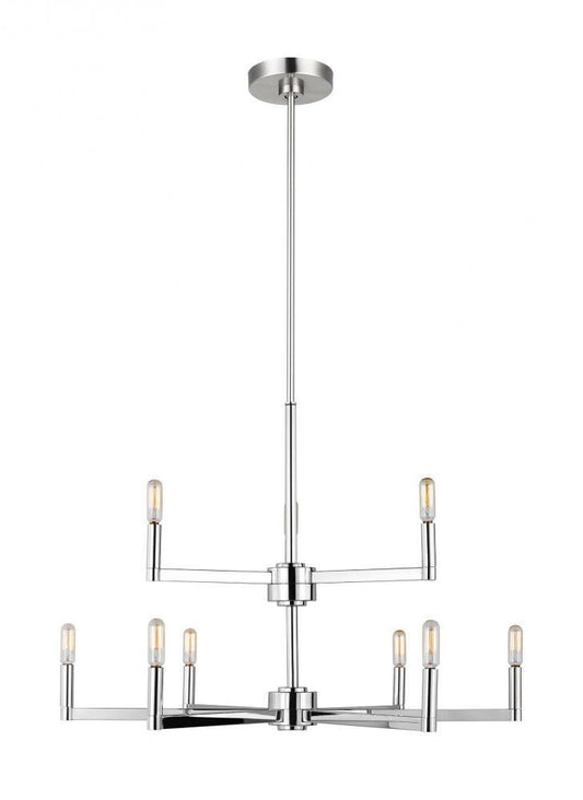 Visual Comfort Studio Fullton 9 Light Chandelier Chrome