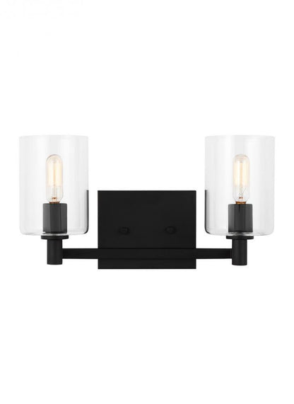 Visual Comfort Studio Fullton 2 Light LED Bath Wall Sconce Midnight Black