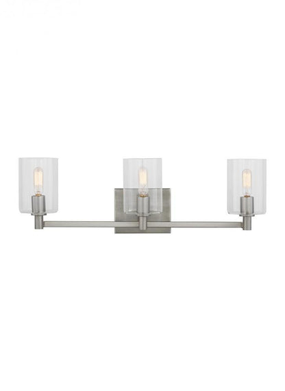 Visual Comfort Studio Fullton 3 Light Bath Wall Sconce Brushed Nickel