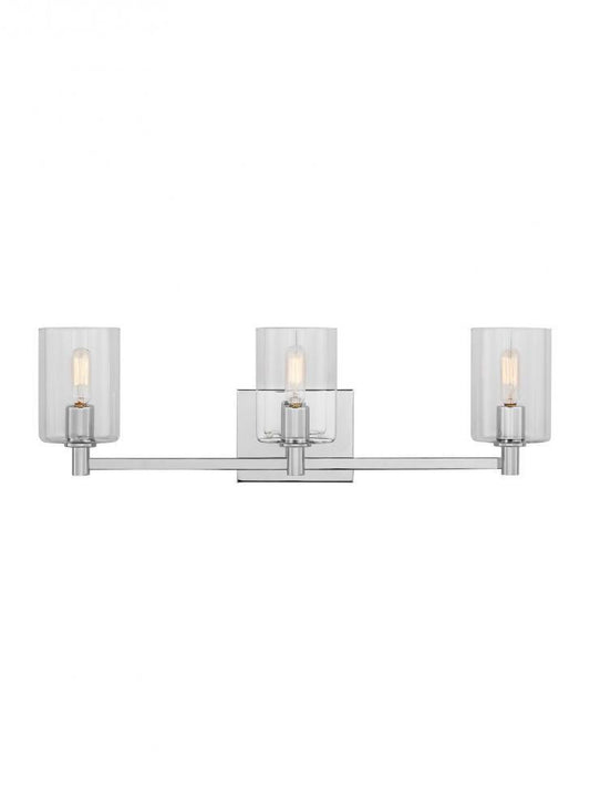 Visual Comfort Studio Fullton 3 Light Bath Wall Sconce Chrome