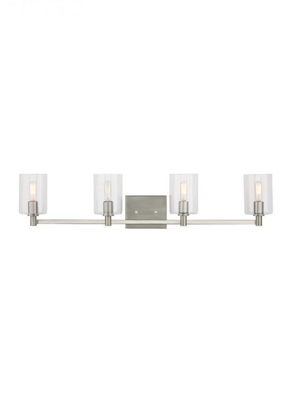 Visual Comfort Studio Fullton 4 Light LED Bath Wall Sconce Brushed Nickel