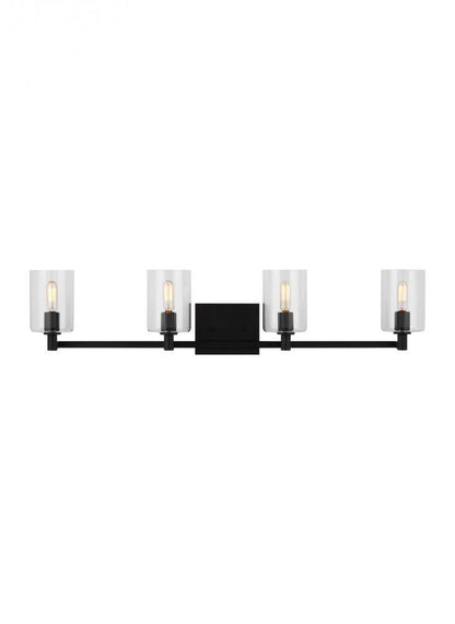 Visual Comfort Studio Fullton 4 Light Bath Wall Sconce Midnight Black